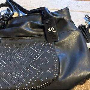 Black Studded Shoulder Bag
